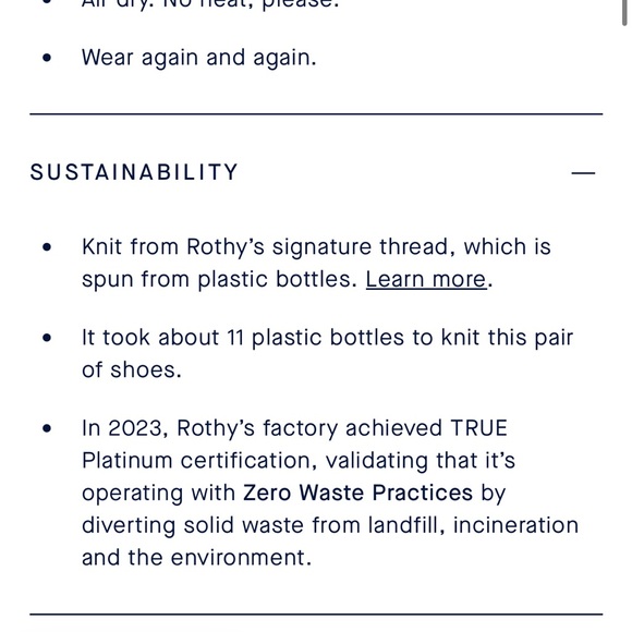 Rothy's Woman's Marigold The Point 11 Comfort Flats Shoes Sz 10 - Picture 13 of 15